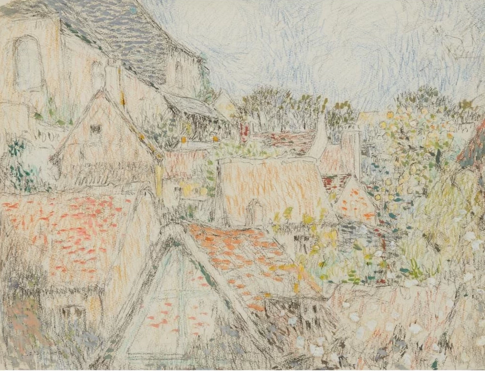 Henri Le Sidaner - I tetti, Gerberoy, agosto 1936